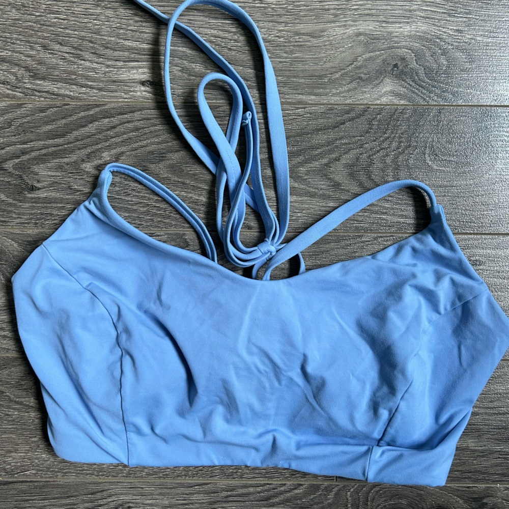 Blue Bikini Top with Straps